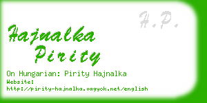 hajnalka pirity business card